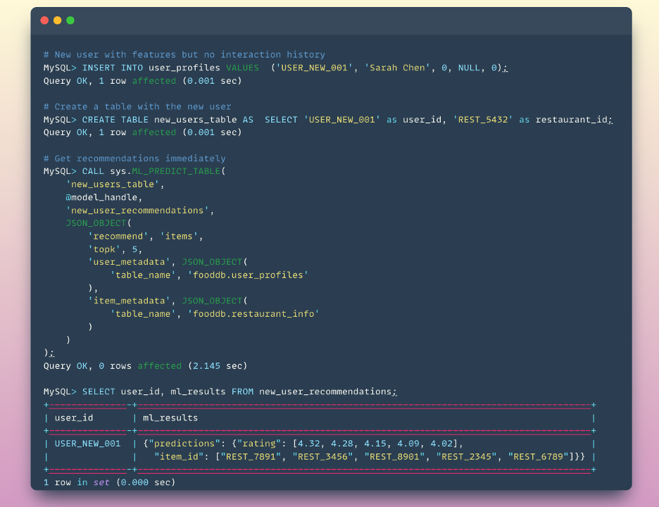 Handle Cold-Start Scenarios