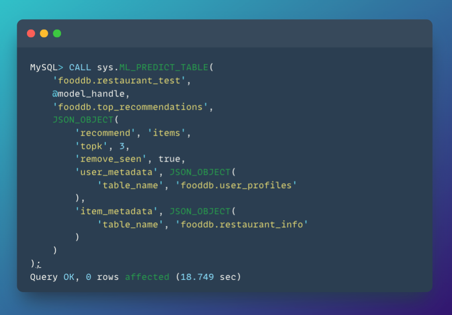 Recommend Top Restaurants