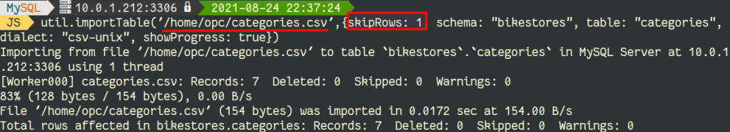 MySQL Shell - util.importTable()