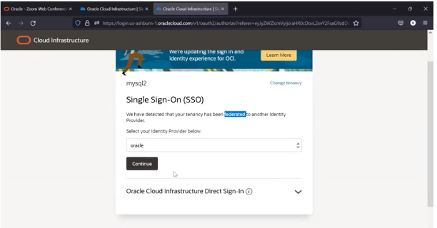 Select Sign in preference