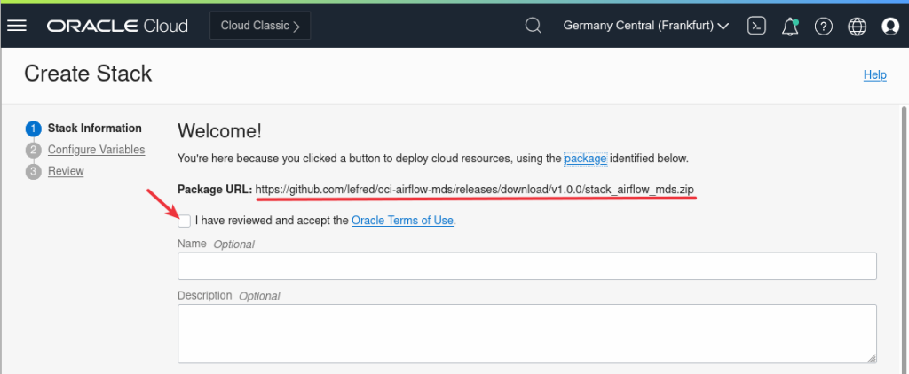 Resource Manager Stack Creation