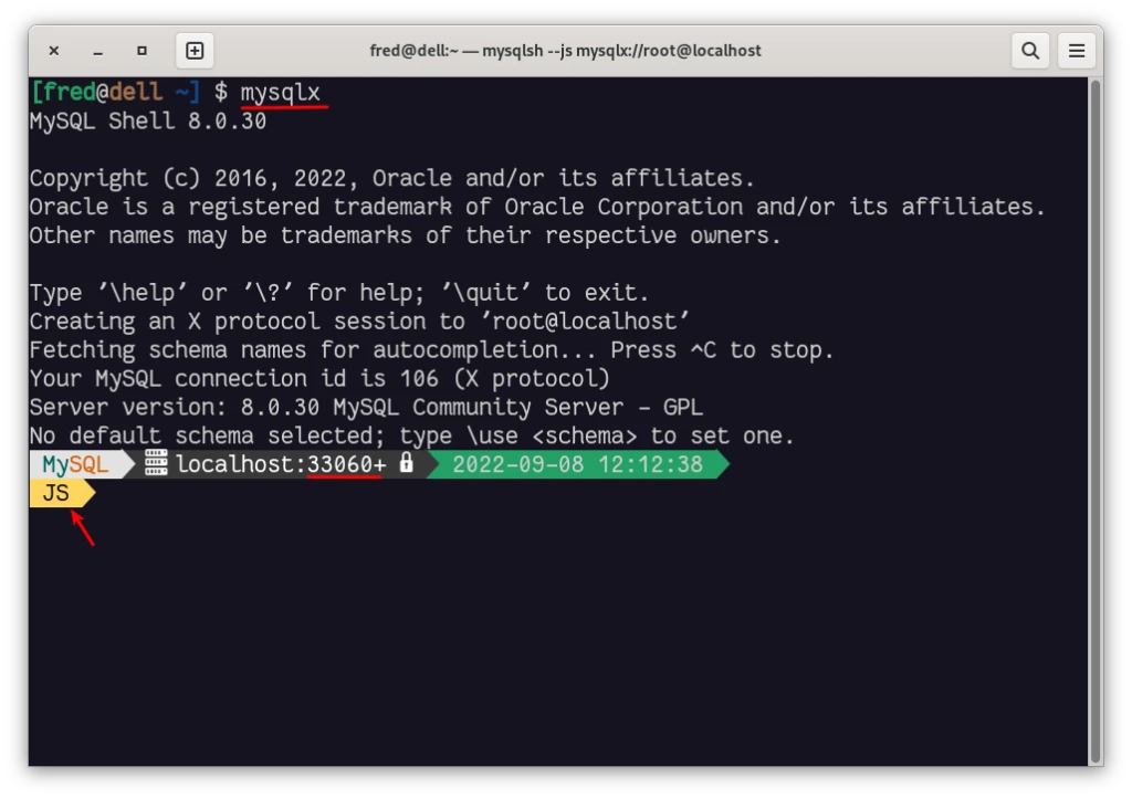 MySQL Shell in JavaScript using X Protocol