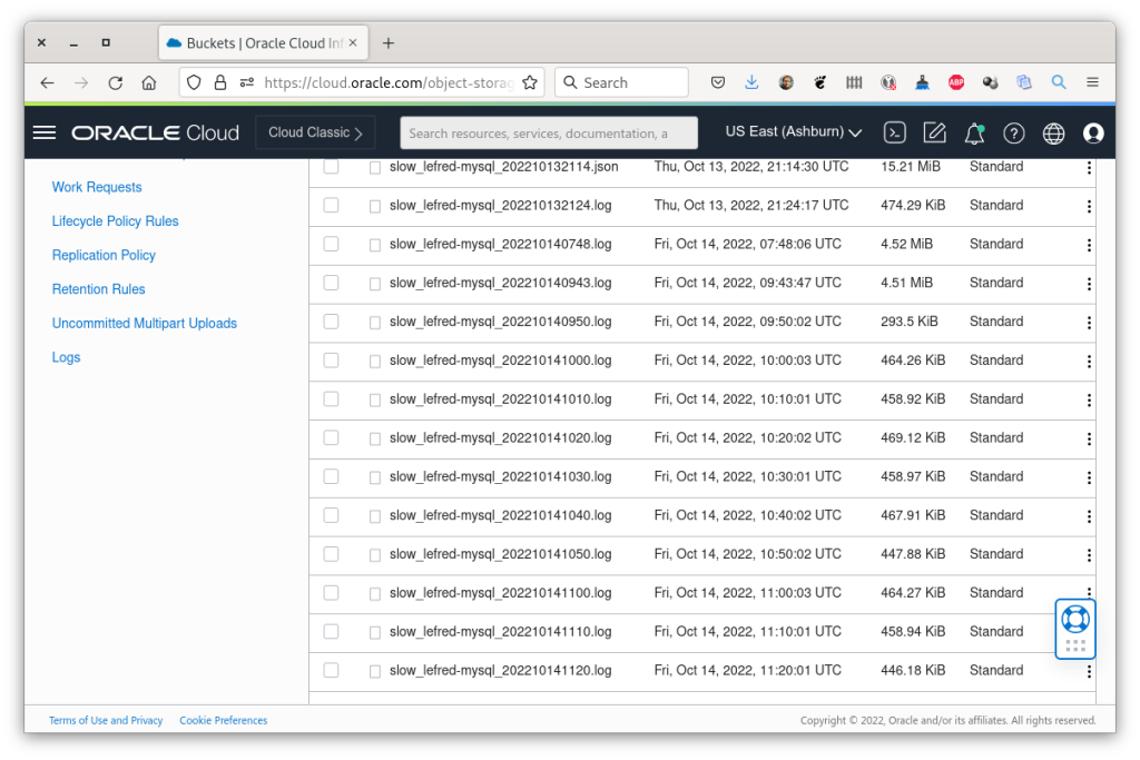output in Object Storage