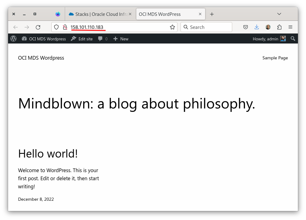 WordPress - Home Page