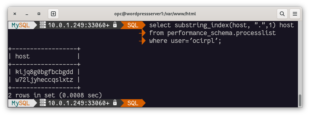 Read Replica Hosts in MySQL
