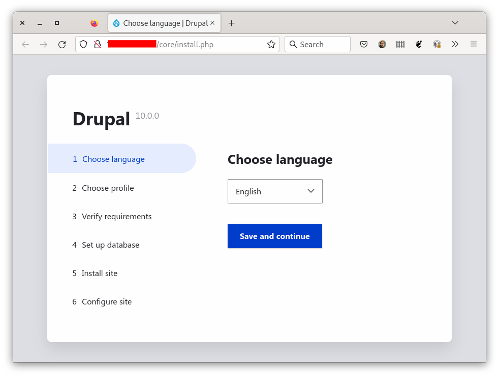 Drupal 10 Installation - Step 1