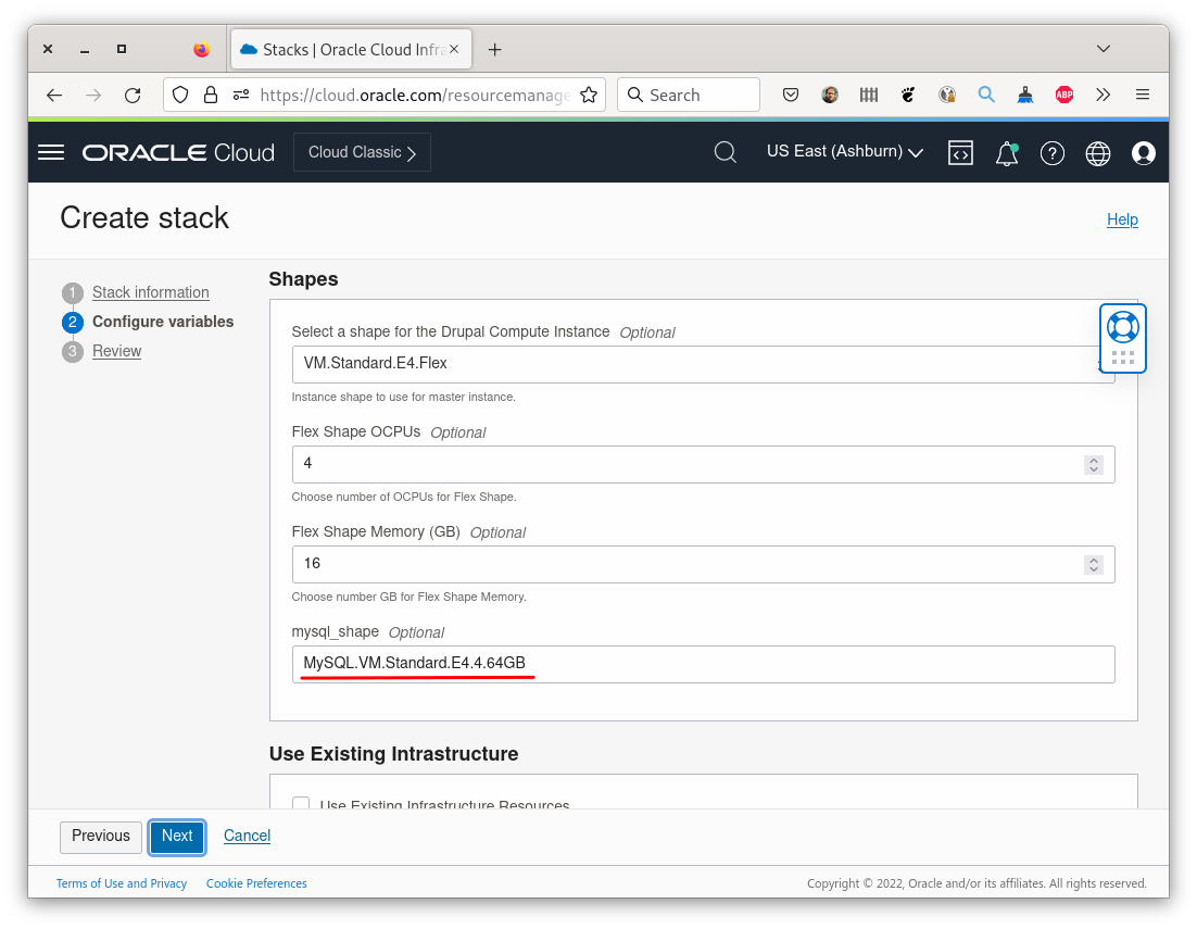 Stack Creation - Shapes Selection