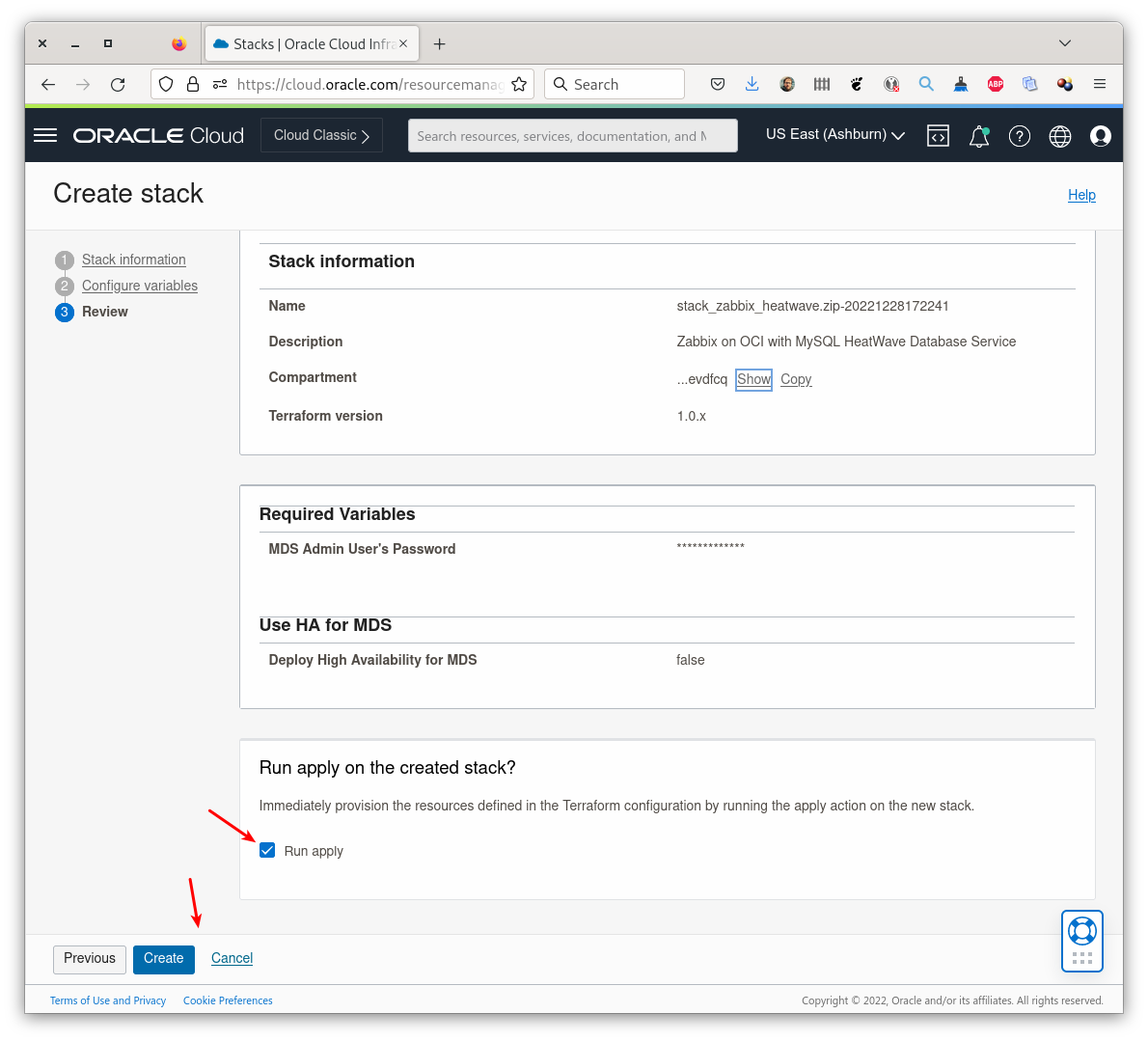 Create Stack - Step 5