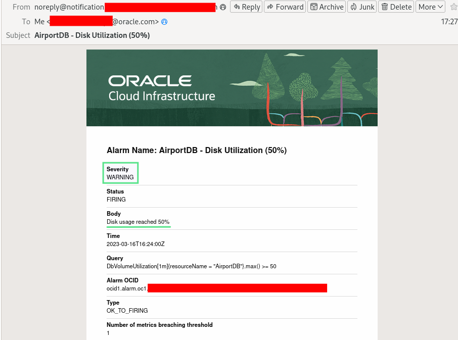 MDS Alarm - Email Notification