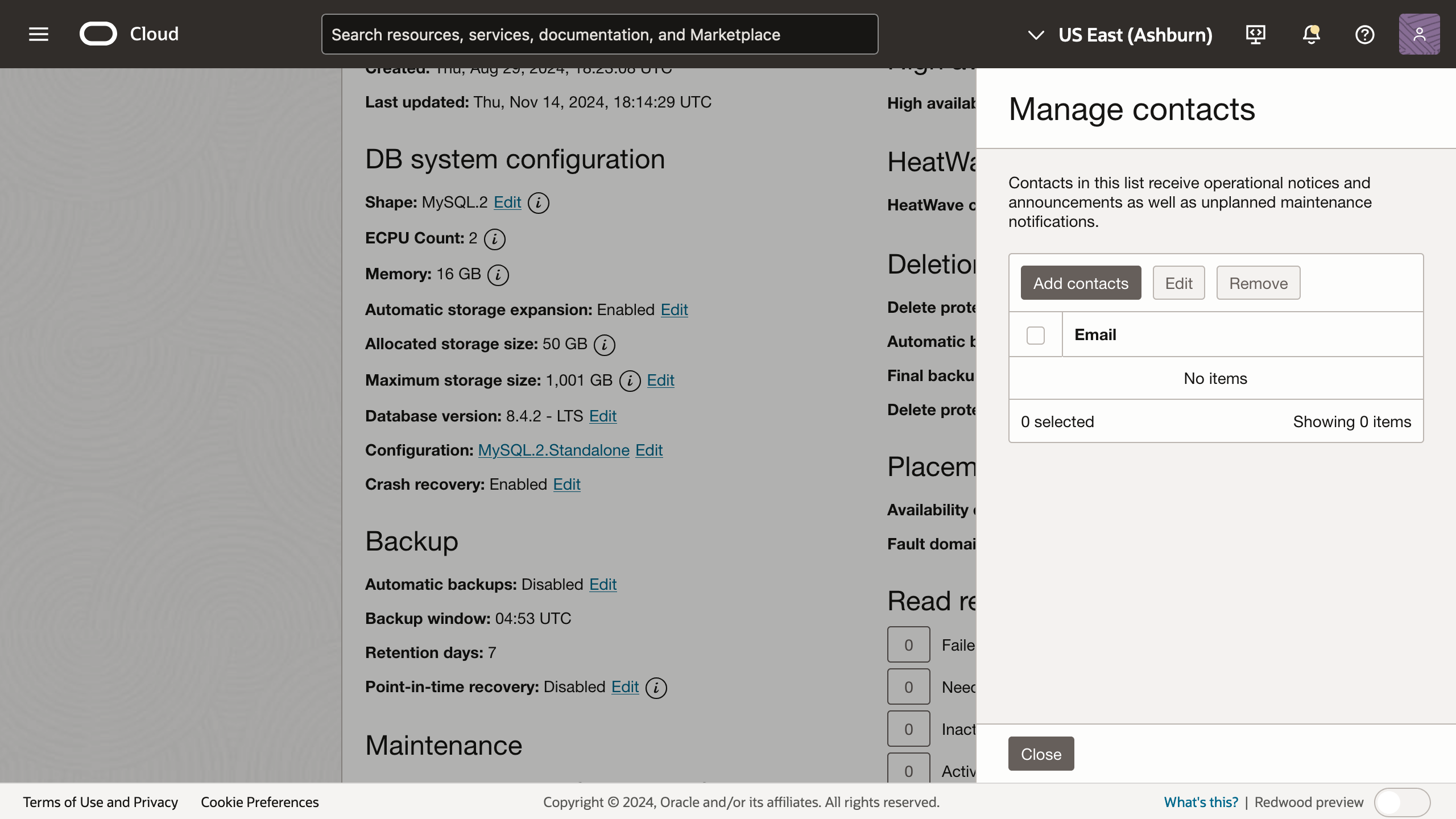 Contact Management -Update option