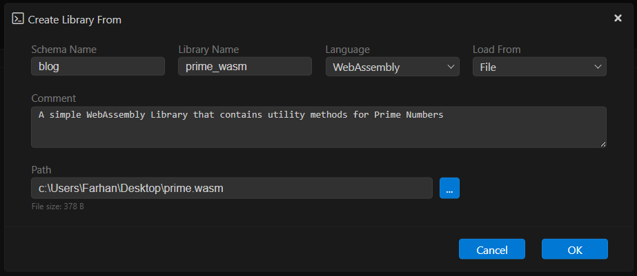 Encoding the Wasm library using the MySQL Shell Extension for VS Code - 2