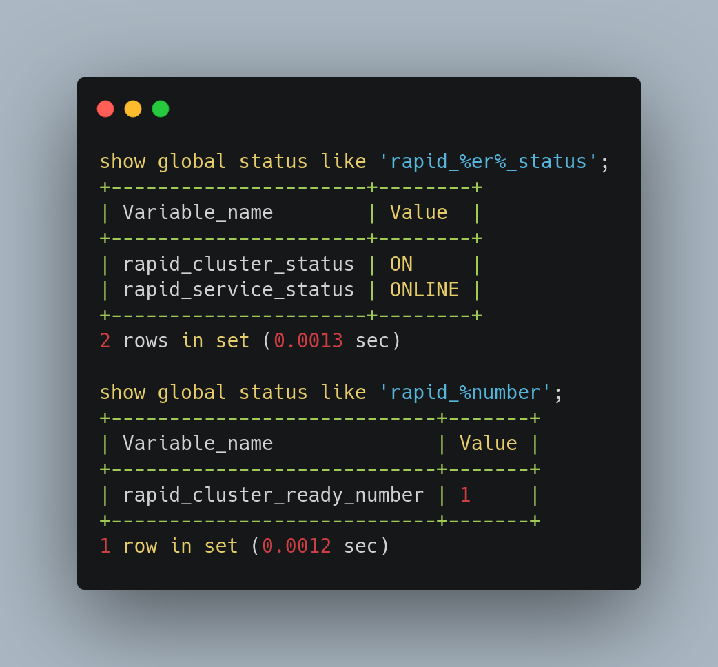 Check for HW cluster status