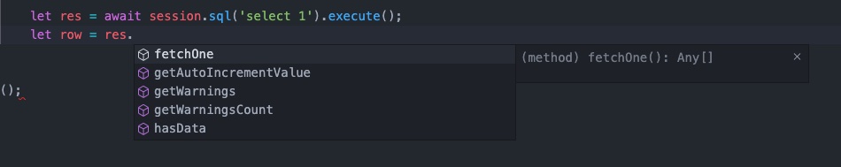 Autocompletion for synchronous API context