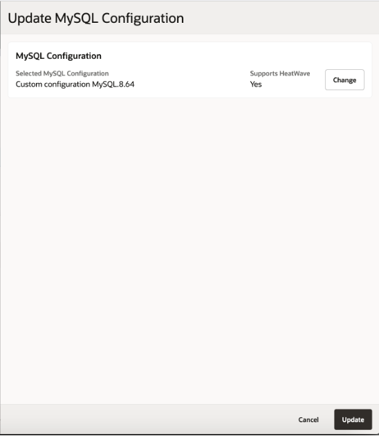 Update configuration