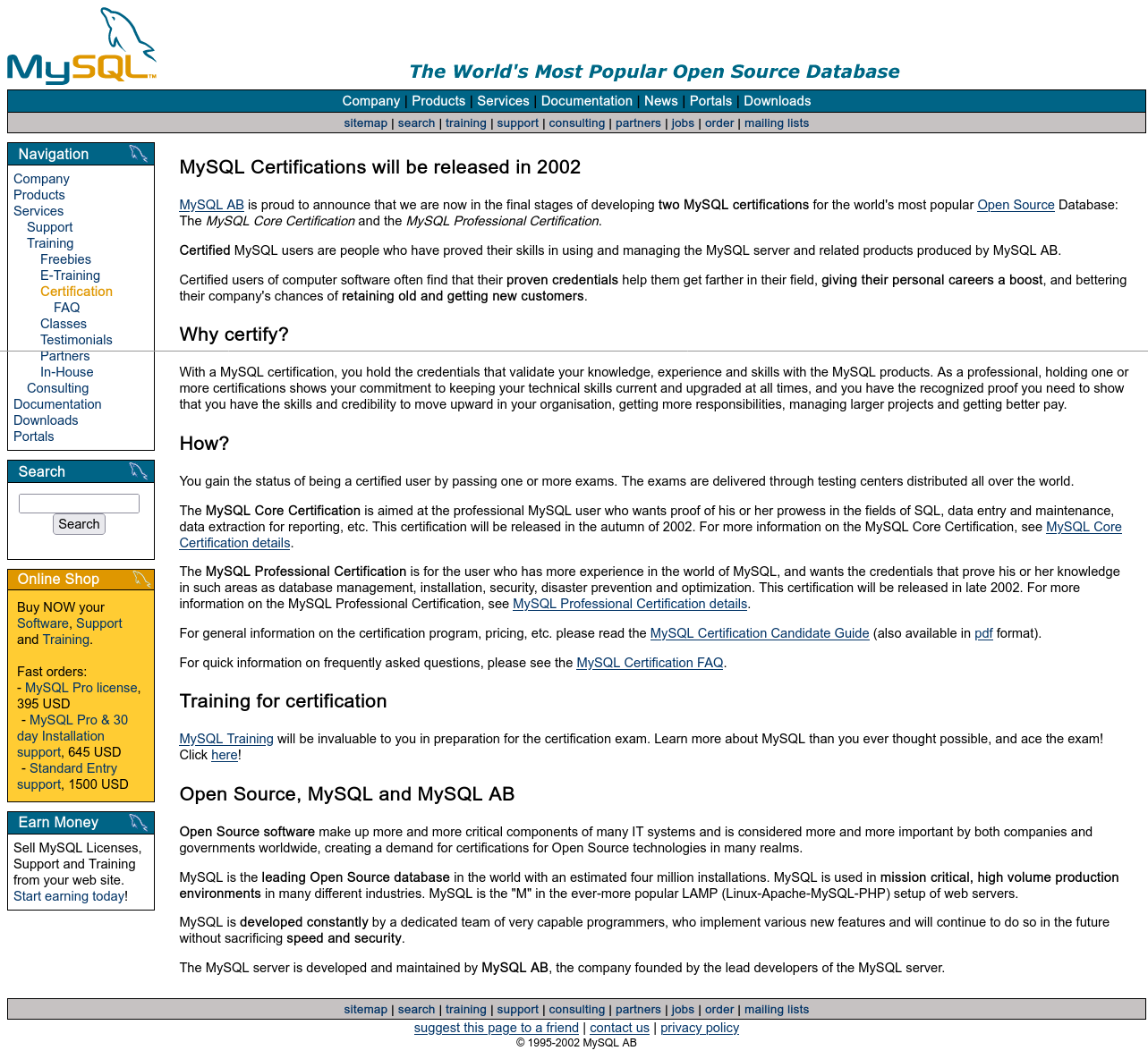 MySQL Certs Website 01