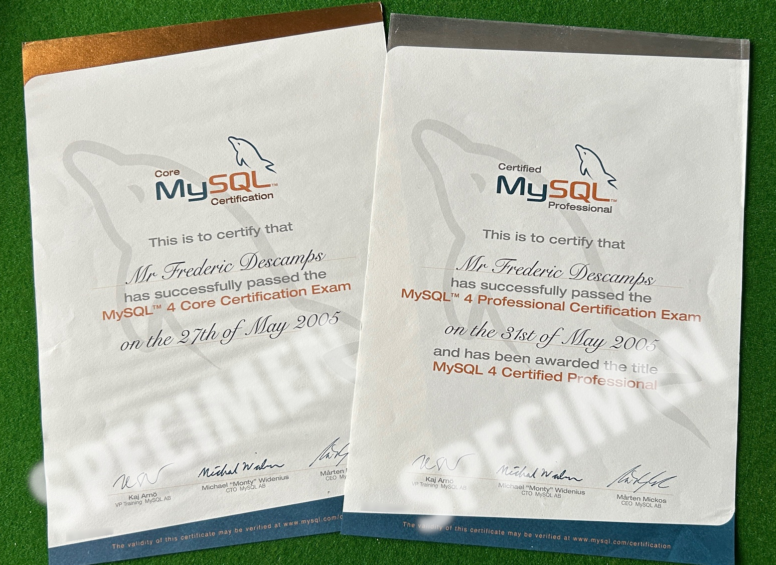 MySQL Certificate