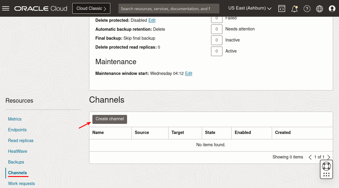 Inbound Replication Channel