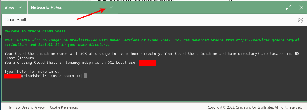 Cloud Shell Network