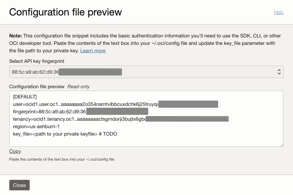 Configuration file preview