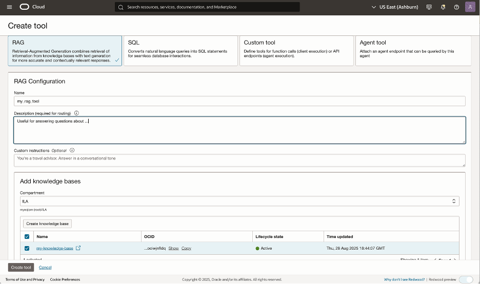 Create the RAG tool for the AI Agent