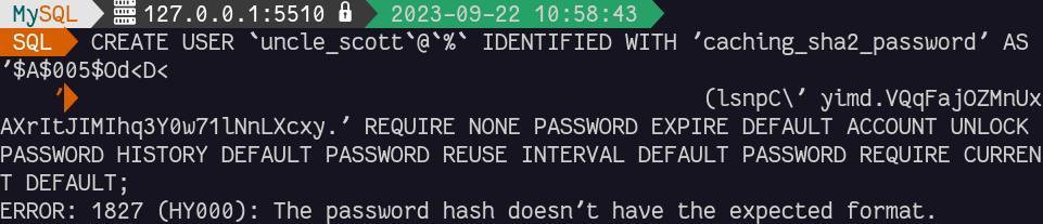 Paste the create statement