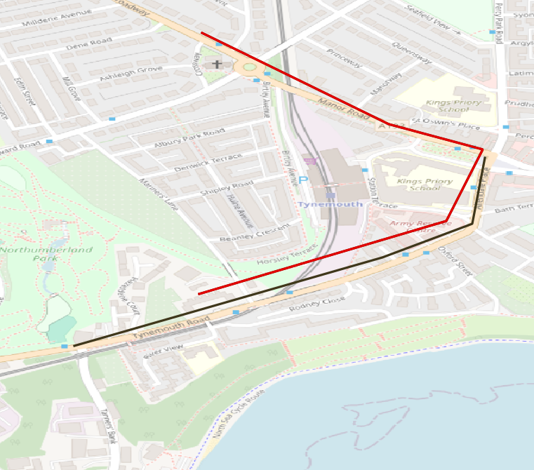 Map of GPS coordinates