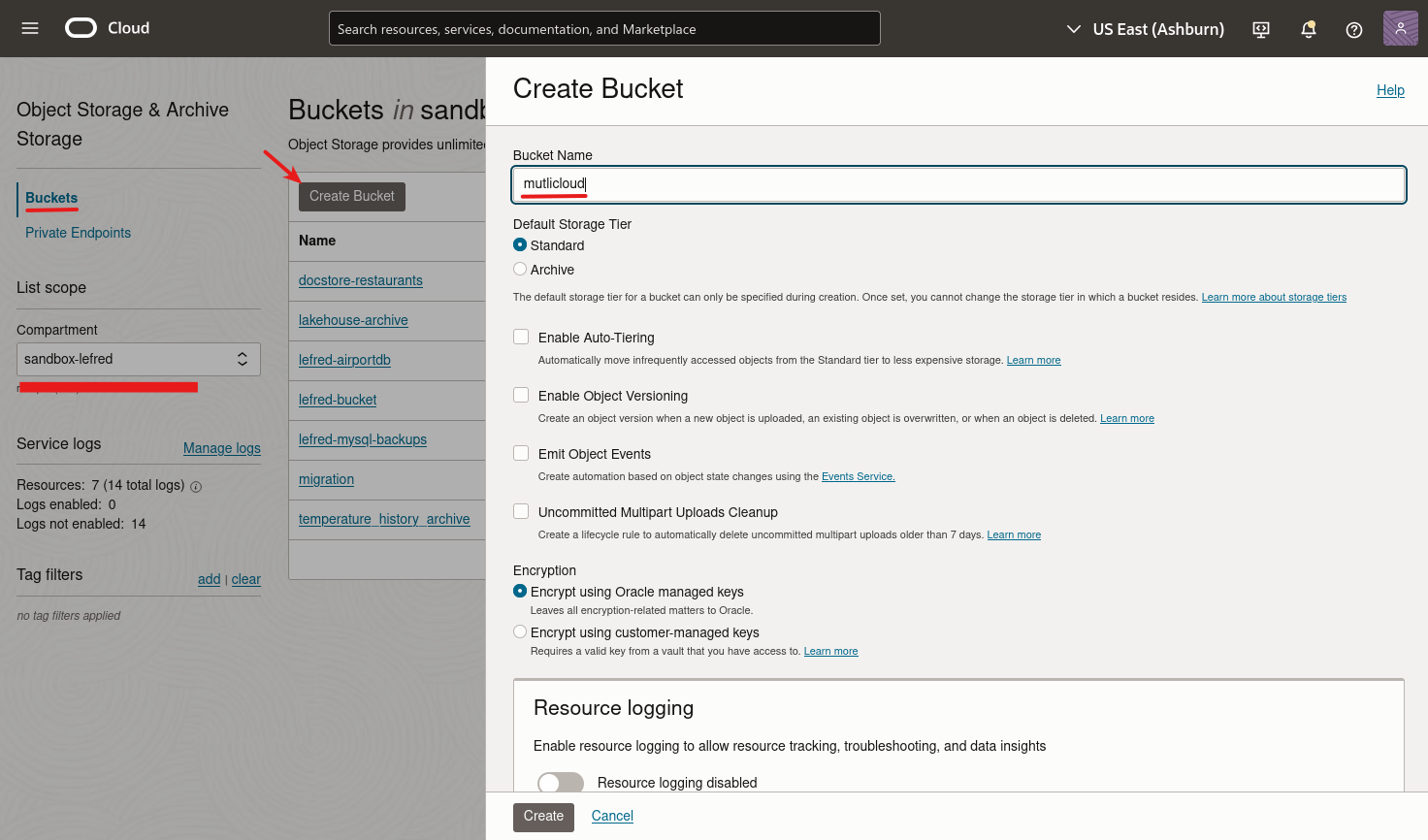 Object Storage Bucket