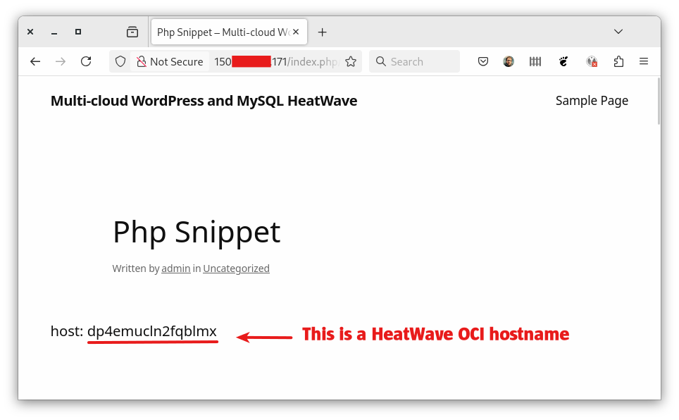 Site with OCI HeatWavce Backend