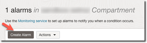 Create Alarm