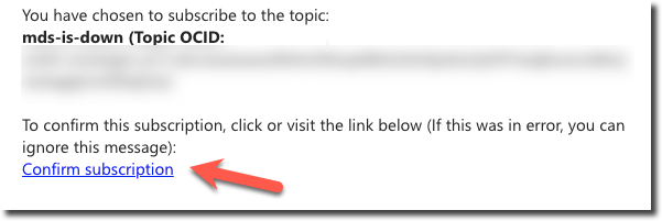 Confirm Subscription