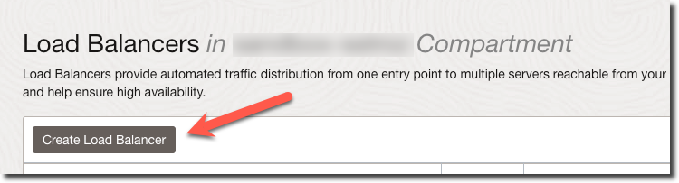 Load Balancer Create