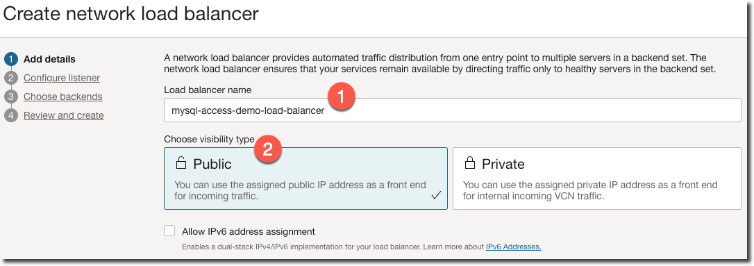 Load Balancer Form Part 1