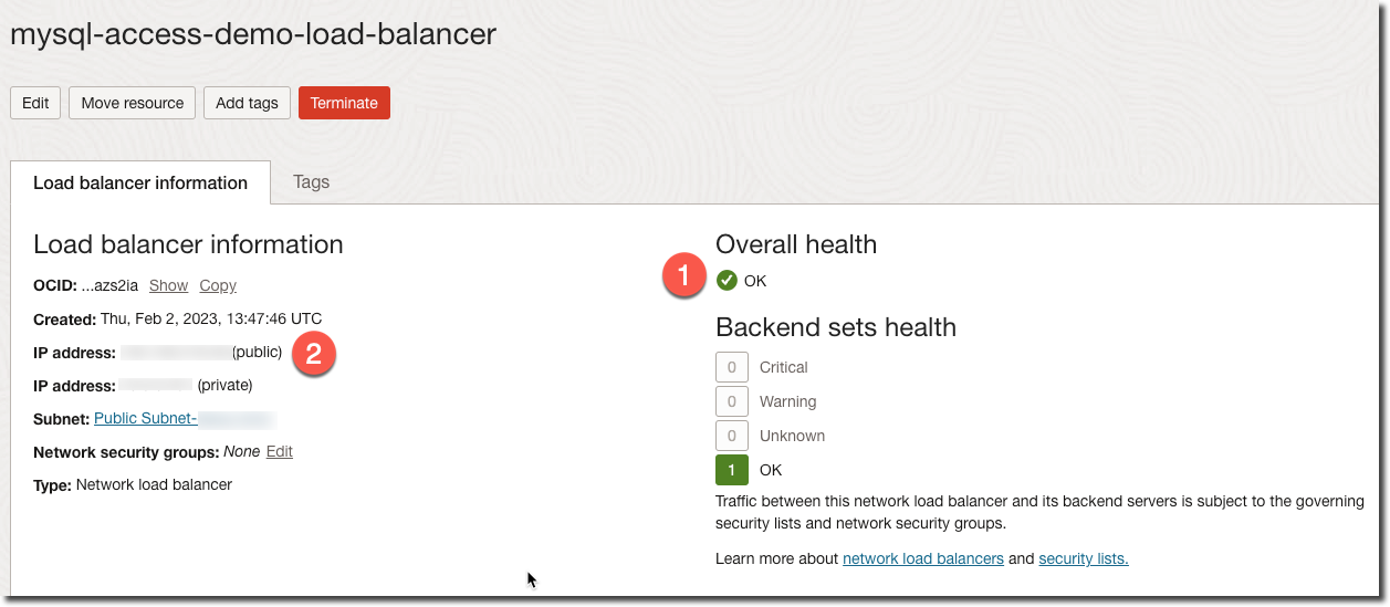 Load Balancer Creation Done