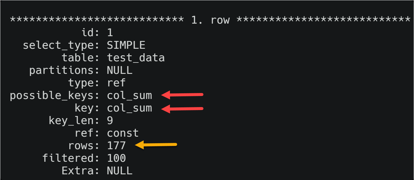 explain plan result 2