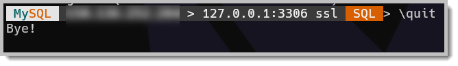 MySQL Shell Connection Closed