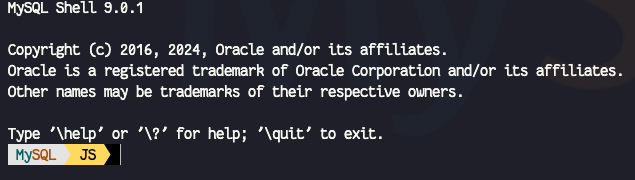 MySQL Shell default Look