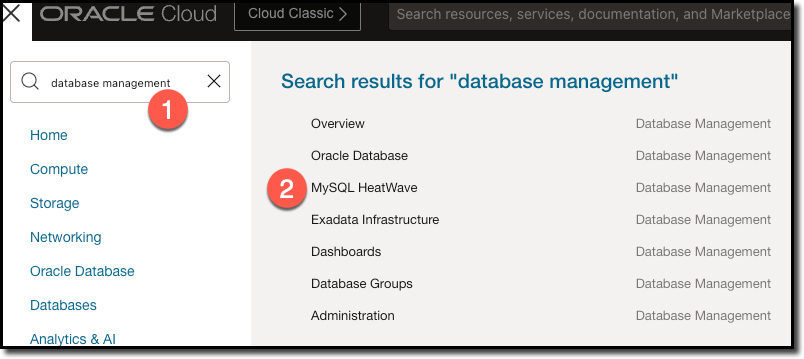Oracle Cloud Search Bar