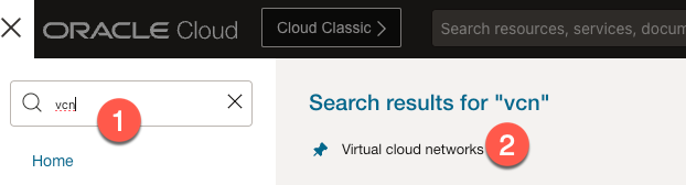 Oracle Cloud search form