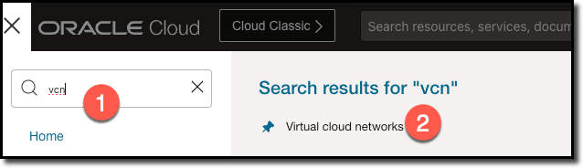 Oracle Cloud search form