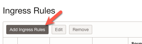 Add Ingress Rules Button