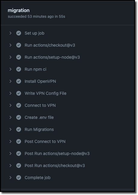 GitHub Actions Step Information