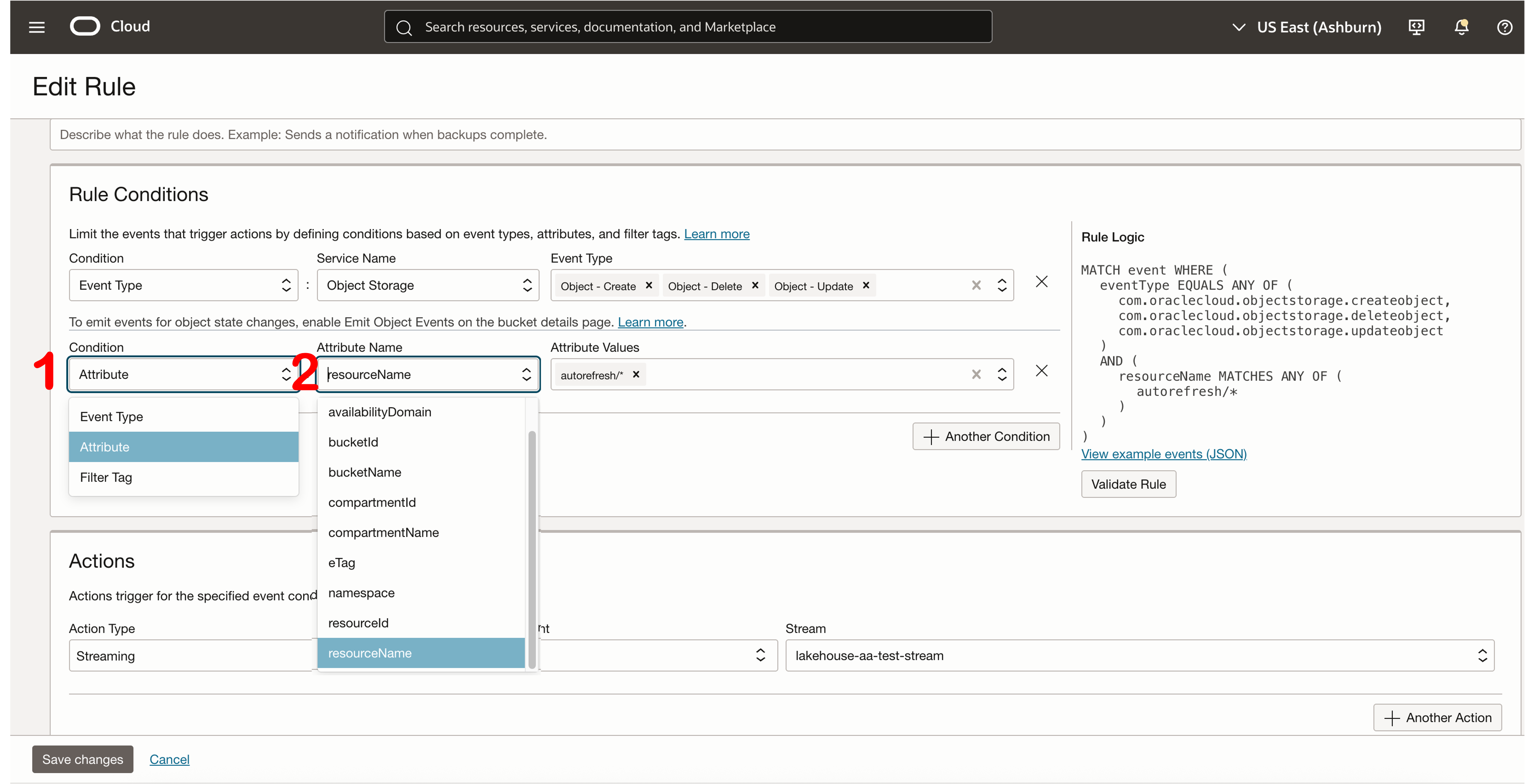 Filtering for events from a specific folder