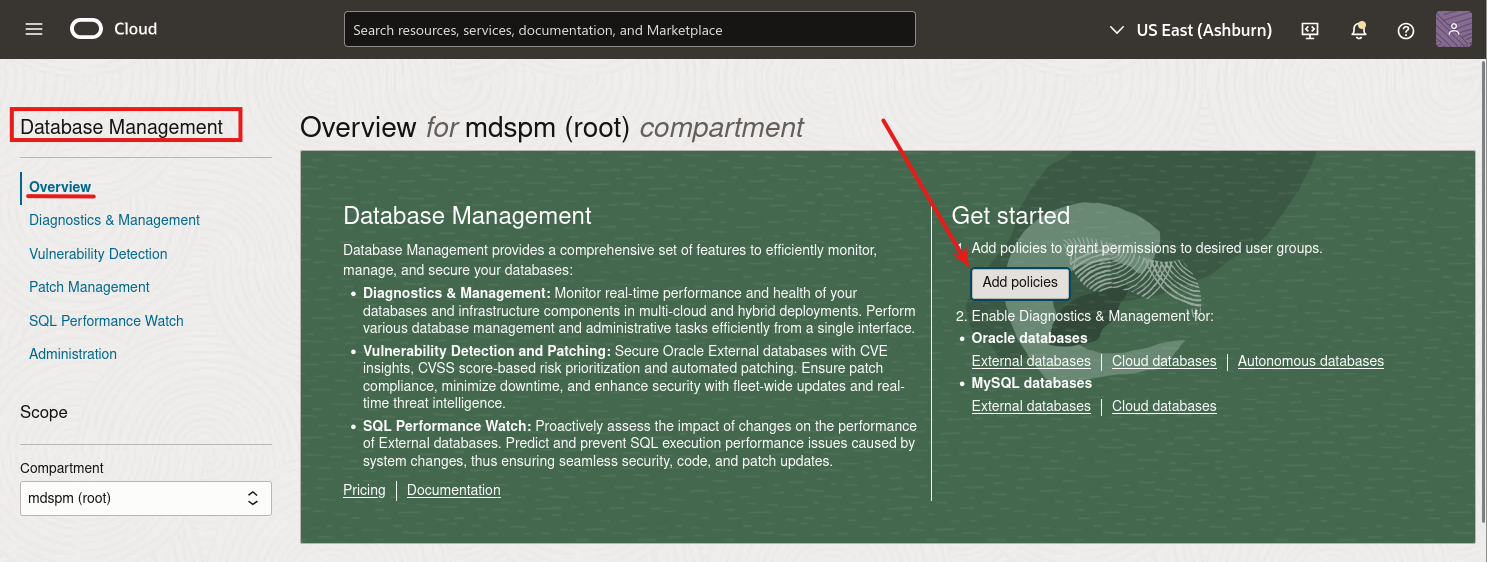 Oracle DB Management