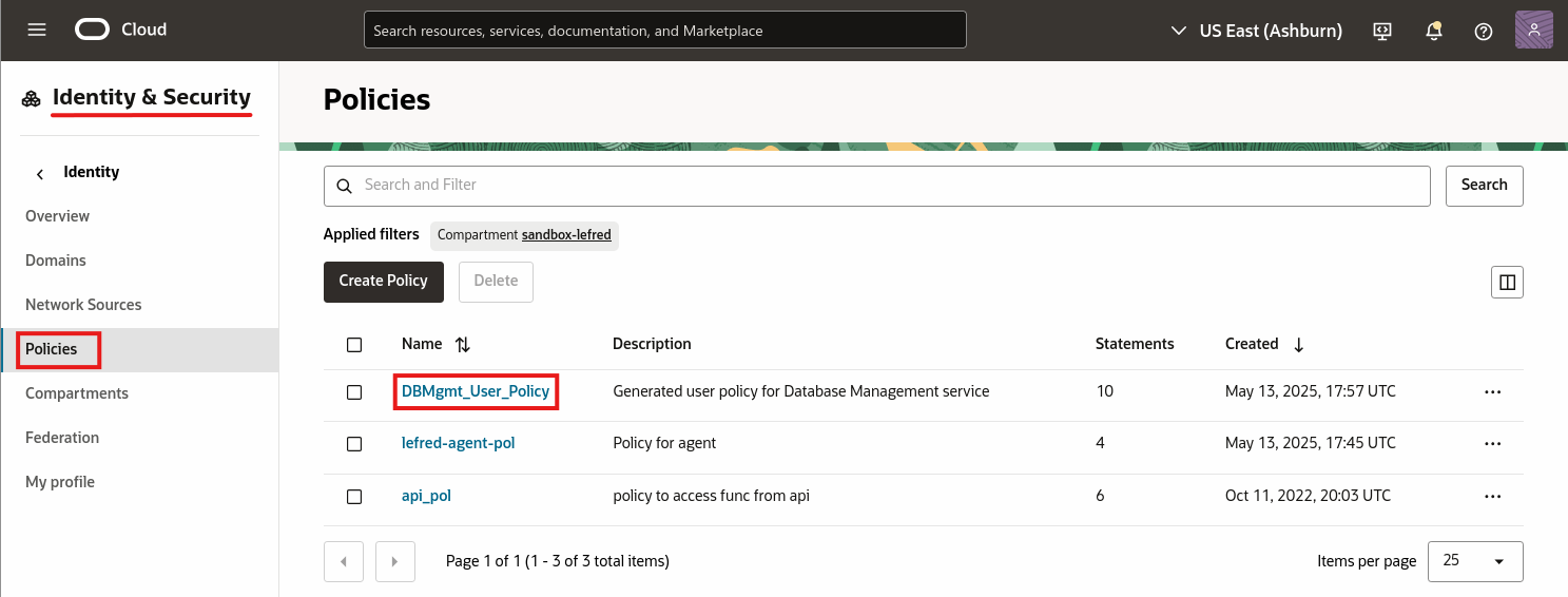 Oracle DB Management