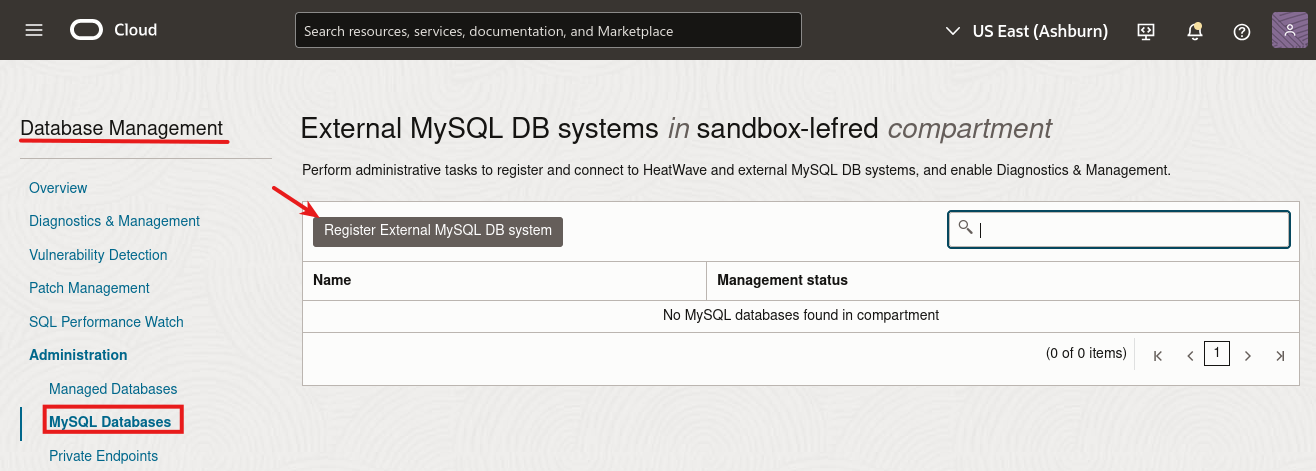 Oracle DB Management