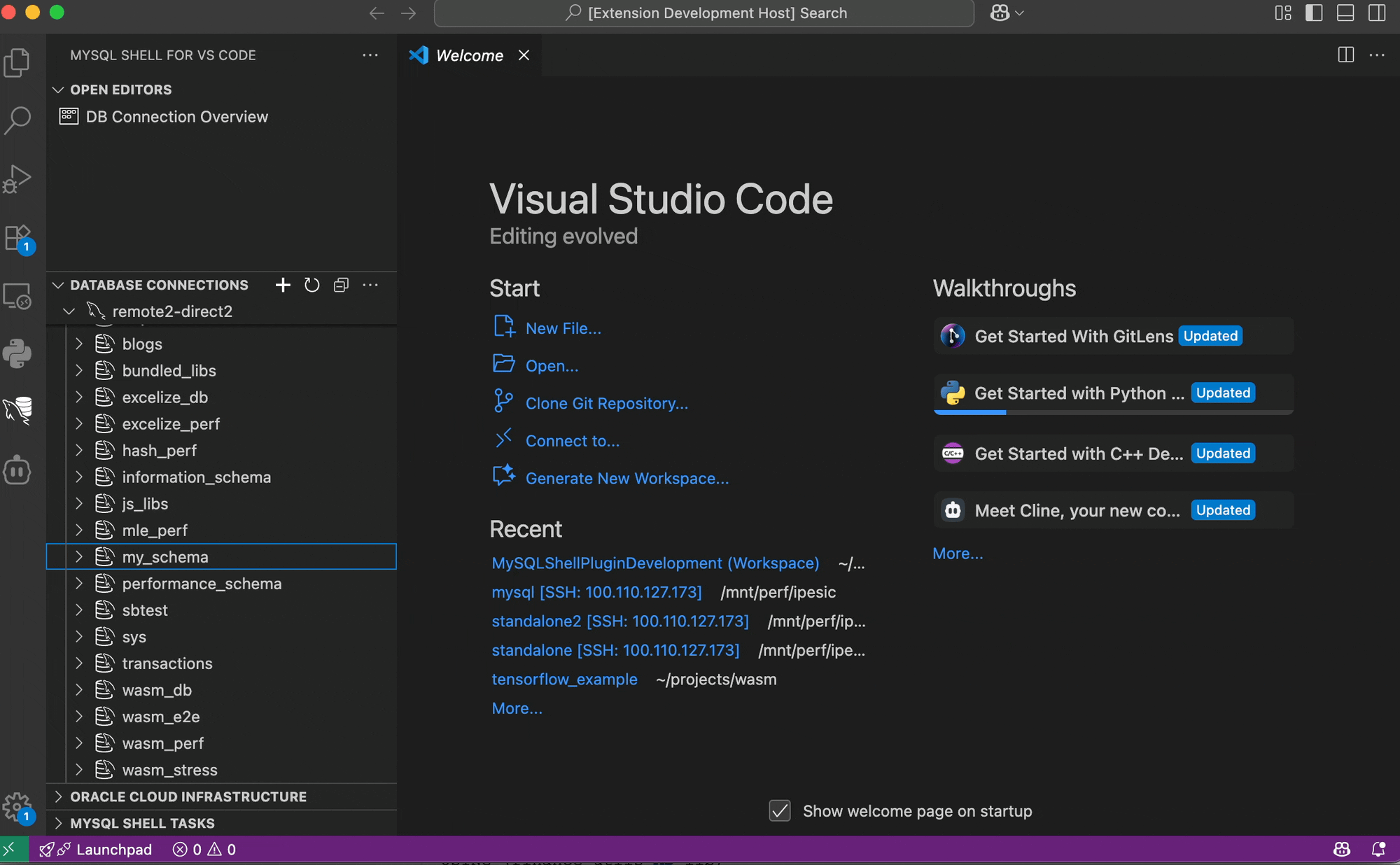 MySQL VScode Extension integration with MySQL Libraries