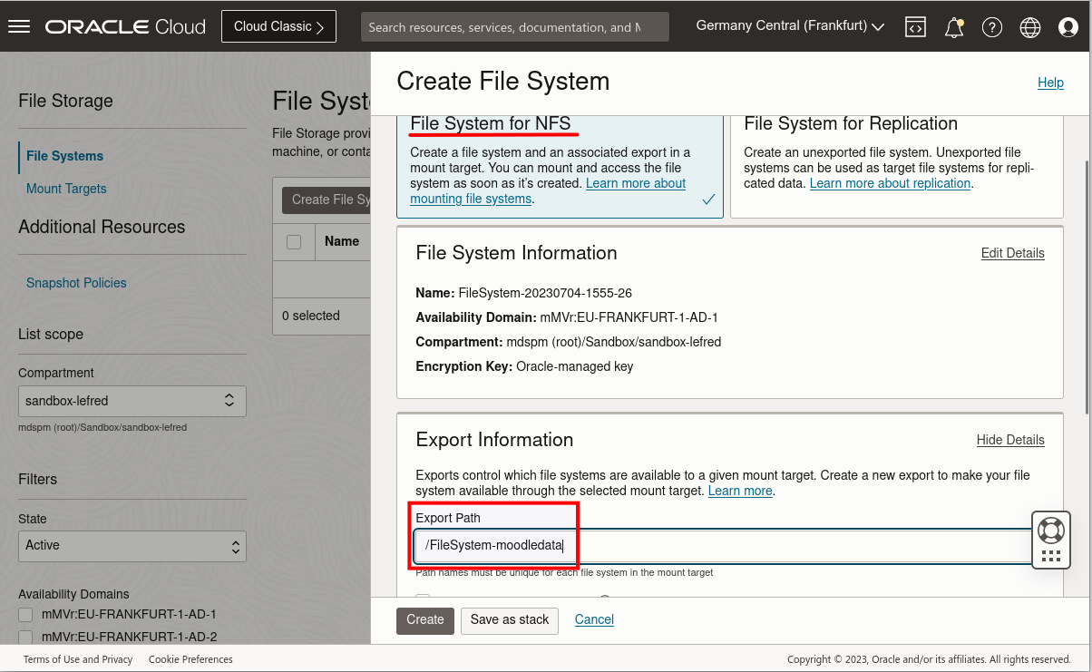NFS Mount - Export Path