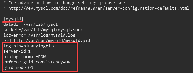 Update configuration file