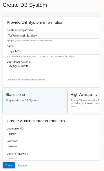 Create MySQL Database