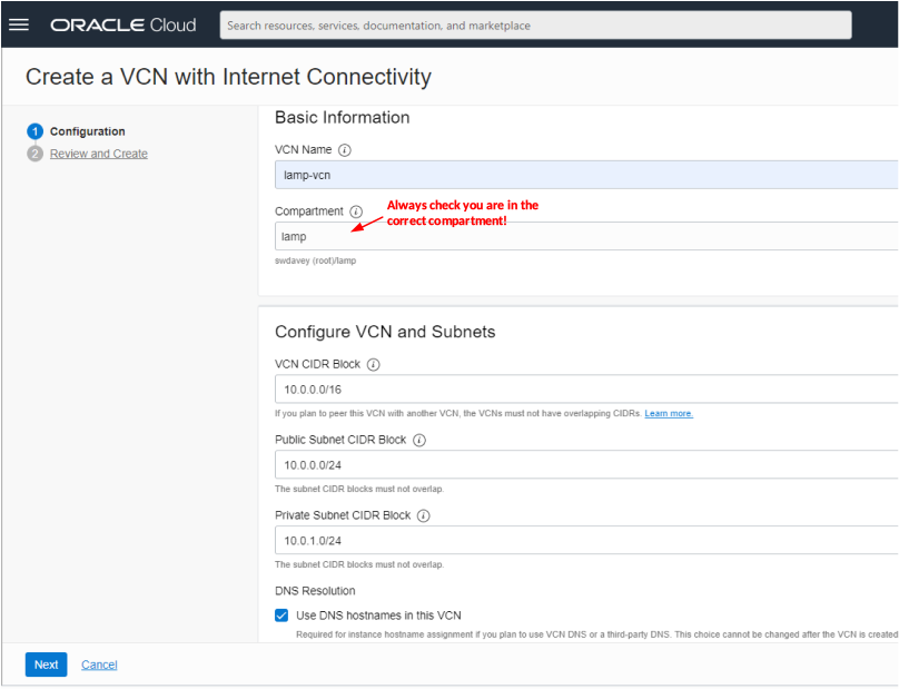Always check you are in the correct compartment!